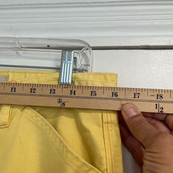 GAP Vintage Y2K Yellow Low Rise Cotton Blend Flared Jeans w/ Flap Pockets Sz. 10 - Picture 5 of 9